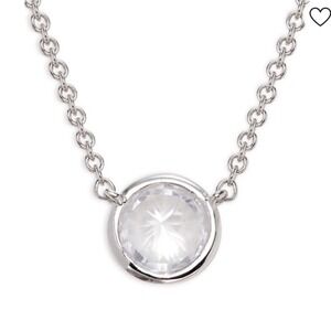 Adriana Orsini Chanel Rhodium‎ Plated Cubic Zirconia Pendant Necklace NWT